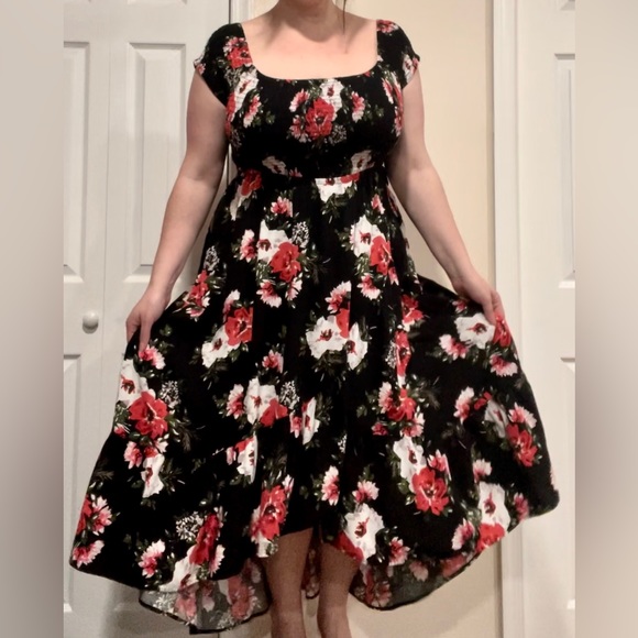 Torrid Floral Maxi Tulip Hi-low Dress NWOT - Picture 3 of 6